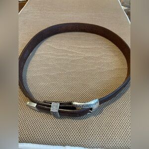 Vintage genuine ONYX by BRIGHTON black leather belt unisex belt size 30 Large